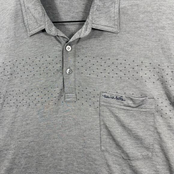 Travis Mathew Polo Shirt Men's XXL Gray Short Sleeve Golf Casual Stretch Active - Picture 4 of 11